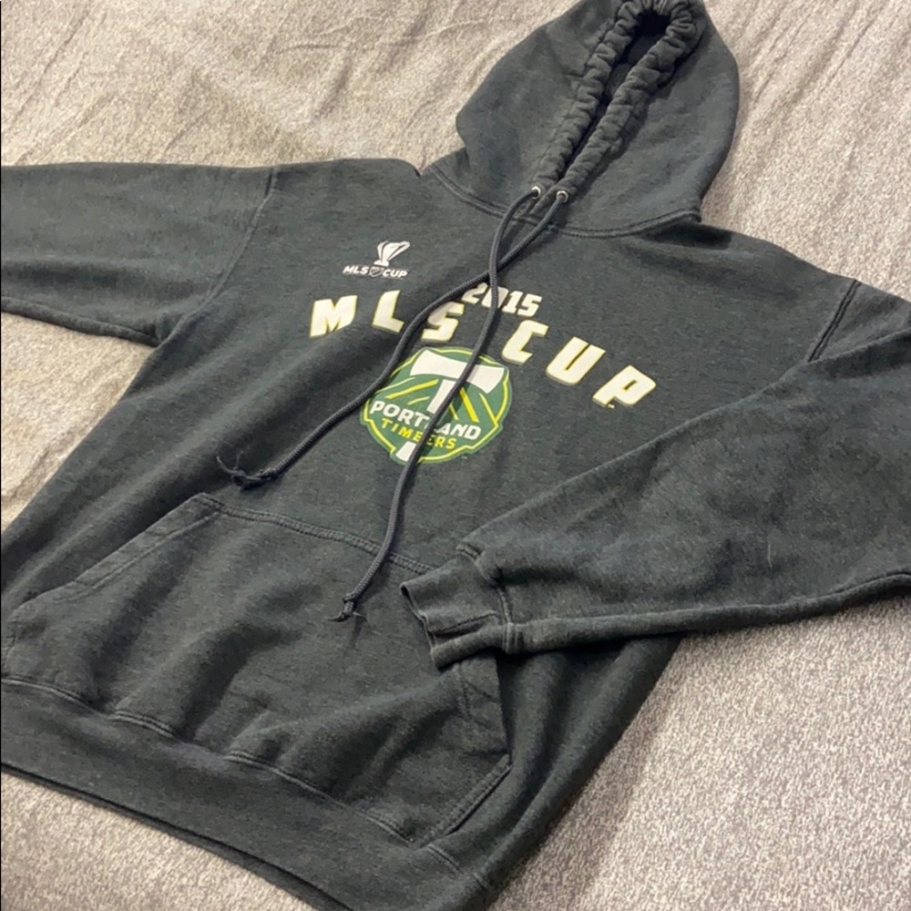 Portland Timbers 2015 MLS CUP grey hoodie